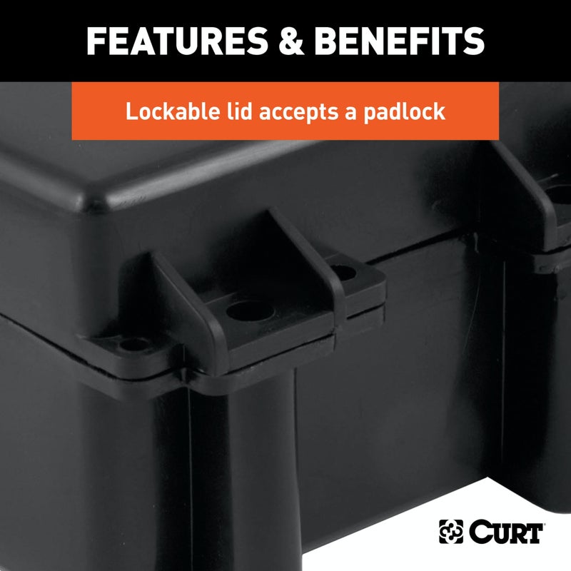 CURT 52027 5-Inch x 3-3/8-Inch x 3-3/4-Inch Watertight Trailer Breakaway Battery Case - Image 5